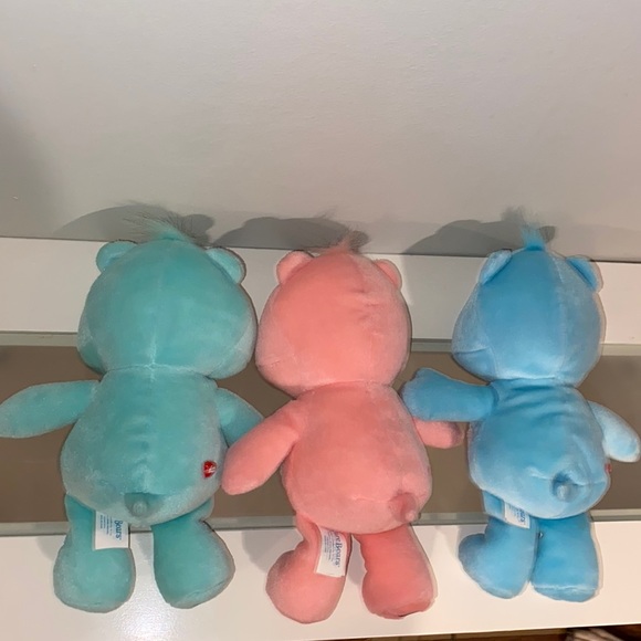 Vintage 2002 Care Bears, Plush-Cheer Bear, Wish Bear, Bedtime Bear-Lot of 3 - Picture 8 of 11